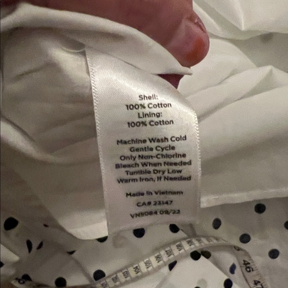 Talbots, size 18W, Black & White Polka Dot, Poplin Fit & Flare - Picture 7 of 9